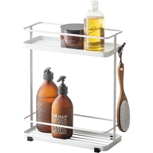 image:imageYamazaki Home Tower Bath Rack  Bathroom Shower Storage Holder Caddy Shelf Organizer  Small 13  Steel   Twotier bathroom shower storage holder and bath rack Compact caddy shelf organizer keeps bath essentials neat and tidyWhite