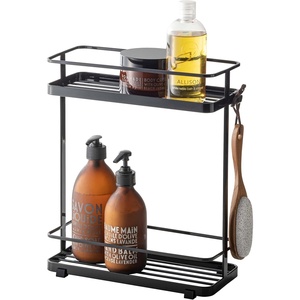 image:imageYamazaki Home Tower Bath Rack  Bathroom Shower Storage Holder Caddy Shelf Organizer  Small 13  Steel   Twotier bathroom shower storage holder and bath rack Compact caddy shelf organizer keeps bath essentials neat and tidyBlack