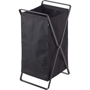 image:imageYamazaki Home Tower Laundry Basket  Foldable Storage Hamper Organizer 25  Steel  109 Gallons 45 Liters  Lightweight collapsible laundry basket ideal for small spaces A smart fit for modern homes Keeps essentials organizedBlack