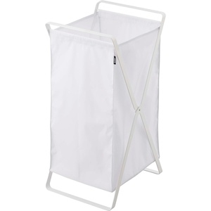 image:imageYamazaki Home Tower Laundry Basket  Foldable Storage Hamper Organizer 25  Steel  109 Gallons 45 Liters  Lightweight collapsible laundry basket ideal for small spaces A smart fit for modern homes Keeps essentials organizedWhite