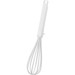 image:imageYamazaki Home Tower Nylon Whisk With Silicone Handle  ScratchResistant Hygienic Dishwasher Safe  Silicone  NylonWhite