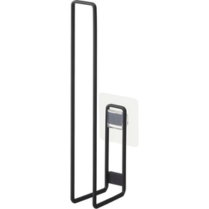 image:imageYamazaki Home Tower Self Adhesive Toilet Paper Holder Organizer Wall Or Toilet Mountable Bathroom Storage  SteelBlack