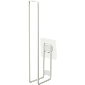 image:imageYamazaki Home Tower Self Adhesive Toilet Paper Holder Organizer Wall Or Toilet Mountable Bathroom Storage  SteelWhite