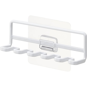 image:imageYamazaki Home Tower Self Adhesive Toothbrush Holder Caddy Wall Or Sink Mounted Electric Toothbrush Organizer  SteelWhite