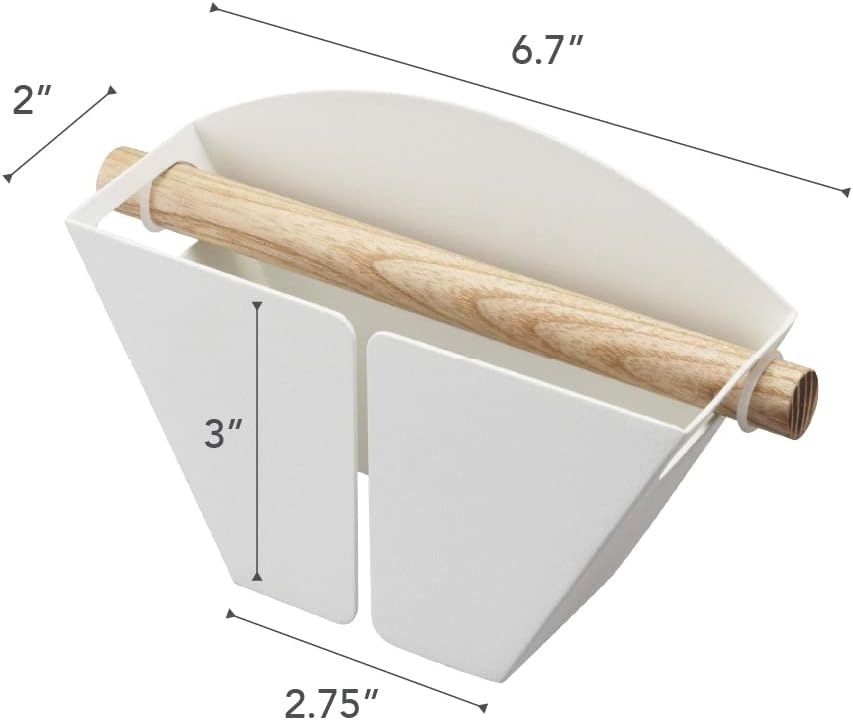 image:imageYamazaki Home Magnetic Coffee Filter Case Size 04 Steel and Wood White  Magnetic coffee filter storage organizer holder container and dispenser Holds size 04 filters Modern Spacesaving designOne Size
