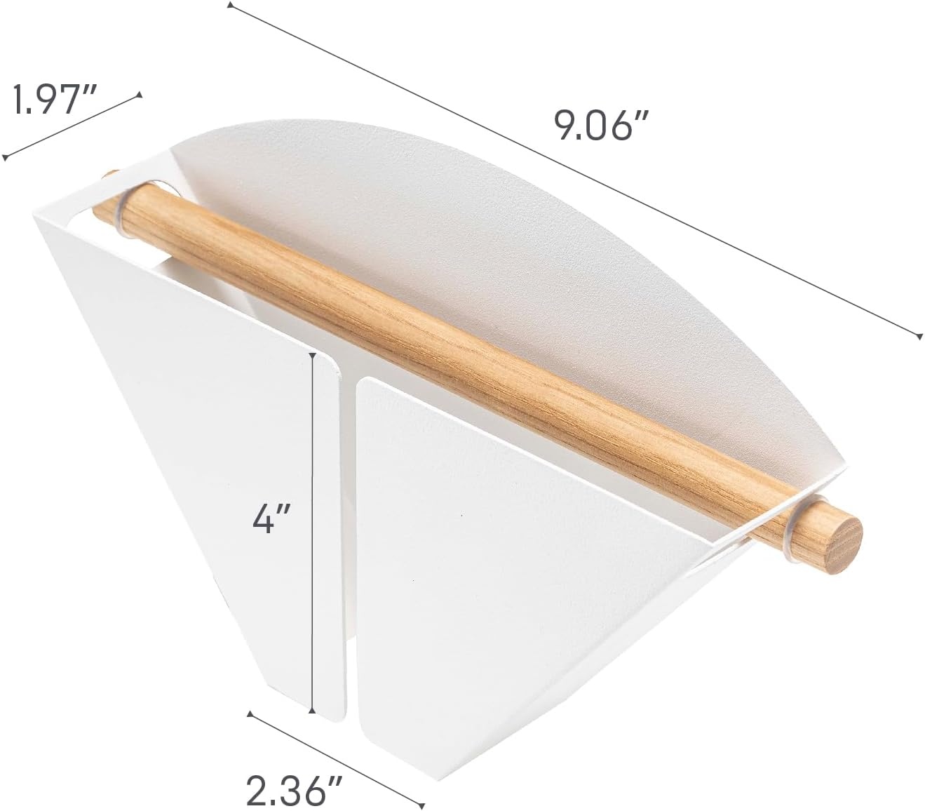 image:imageYamazaki Home Magnetic Coffee Filter Case Size 04 Steel and Wood White  Magnetic coffee filter storage organizer holder container and dispenser Holds size 04 filters Modern Spacesaving design4