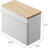 image:imageYAMAZAKI Home 3Tier First Aid Metal Box Medical Supplies Organizer White  Threetier first aid box for medical supplies Metal organizer features multicompartment storage Built for everyday useWhite