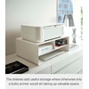 image:imageYAMAZAKI Home Desktop Printer Stand  Computer Accessory Office Organizer Steel One Size White  Desktop printer stand and computer accessory office organizer Spacesaving design with builtin wheels Easy to assembleWhite