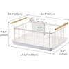 image:imageYAMAZAKI Home Dish Drying Rack  Modern White Dish Rack for Kitchen Counter with Removable Drying Tray and Cutlery Holder Steel  Wood Dish Drying Organizer  Steel  Wood   Modern dish drying rack organizer with steel and wood construction Small spacesaving design for kitchen countersWhite