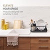 image:imageYAMAZAKI Home Dish Drying Rack  Modern White Dish Rack for Kitchen Counter with Removable Drying Tray and Cutlery Holder Steel  Wood Dish Drying Organizer  Steel  Wood   Modern dish drying rack organizer with steel and wood construction Small spacesaving design for kitchen countersBlack