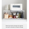 image:imageYAMAZAKI Home FrontOpening Kitchen Countertop Storage Rack  Compact Organizer With LiftUp Door For Spices Condiments amp Pantry Items  Modern Steel Cabinet For Small Spaces  SteelWhite