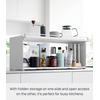 image:imageYAMAZAKI Home FrontOpening Kitchen Countertop Storage Rack  Compact Organizer With LiftUp Door For Spices Condiments amp Pantry Items  Modern Steel Cabinet For Small Spaces  SteelWhite