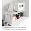 image:imageYAMAZAKI Home FrontOpening Kitchen Countertop Storage Rack  Compact Organizer With LiftUp Door For Spices Condiments amp Pantry Items  Modern Steel Cabinet For Small Spaces  SteelWhite