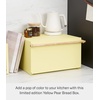 image:imageYAMAZAKI Home Modern Bread Box  Steel  Wood Countertop Bread Storage Container Large White Bread Box for Kitchen Countertop SpaceSaving Bread Keeper Easy Access Lid  Large bread box for kitchen countertops Features an easyaccess lid to keep bread fresh Perfect for modern home storageYellow