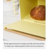 image:imageYAMAZAKI Home Modern Bread Box  Steel  Wood Countertop Bread Storage Container Large White Bread Box for Kitchen Countertop SpaceSaving Bread Keeper Easy Access Lid  Large bread box for kitchen countertops Features an easyaccess lid to keep bread fresh Perfect for modern home storageYellow