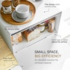 image:imageYAMAZAKI Home Modern Bread Box  Steel  Wood Countertop Bread Storage Container Large White Bread Box for Kitchen Countertop SpaceSaving Bread Keeper Easy Access Lid  Large bread box for kitchen countertops Features an easyaccess lid to keep bread fresh Perfect for modern home storageWhite