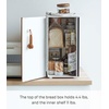 image:imageYAMAZAKI Home Modern Bread Box  Steel  Wood Countertop Bread Storage Container Large White Bread Box for Kitchen Countertop SpaceSaving Bread Keeper Easy Access Lid  Large bread box for kitchen countertops Features an easyaccess lid to keep bread fresh Perfect for modern home storageWhite