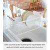 image:imageYAMAZAKI Home OverTheSink Dish Drainer Rack  Expandable Kitchen Drying Organizer Holder  No Assembly Req  Expandable overthesink dish rack with plate drying organizer Durable steel and wood construction Built for daily useWhite