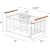 image:imageYAMAZAKI Home OverTheSink Dish Drainer Rack  Expandable Kitchen Drying Organizer Holder  No Assembly Req  Expandable overthesink dish rack with plate drying organizer Durable steel and wood construction Built for daily useWhite