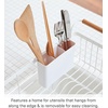 image:imageYAMAZAKI Home OverTheSink Dish Drainer Rack  Expandable Kitchen Drying Organizer Holder  No Assembly Req  Expandable overthesink dish rack with plate drying organizer Durable steel and wood construction Built for daily useWhite
