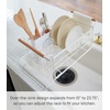 image:imageYAMAZAKI Home OverTheSink Dish Drainer Rack  Expandable Kitchen Drying Organizer Holder  No Assembly Req  Expandable overthesink dish rack with plate drying organizer Durable steel and wood construction Built for daily useWhite