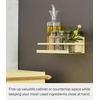 image:imageYAMAZAKI Home Plate Magnetic Spice Storage Rack Organizer for Fridge  SteelYellow