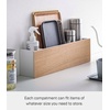 image:imageYAMAZAKI Home Rin Desk Organizer  Tv Remote Control And Pen Holder  Small  Steel  WoodAsh