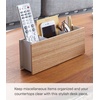 image:imageYAMAZAKI Home Rin Desk Organizer  Tv Remote Control And Pen Holder  Small  Steel  WoodAsh