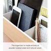 image:imageYAMAZAKI Home Rin Desk Organizer  Tv Remote Control And Pen Holder  Small  Steel  WoodAsh