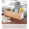 image:imageYAMAZAKI Home Rin Desk Organizer  Tv Remote Control And Pen Holder  Small  Steel  WoodAsh