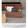 image:imageYAMAZAKI Home Rin Desk Organizer  Tv Remote Control And Pen Holder  Small  Steel  WoodWalnut