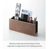 image:imageYAMAZAKI Home Rin Desk Organizer  Tv Remote Control And Pen Holder  Small  Steel  WoodWalnut