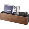 image:imageYAMAZAKI Home Rin Desk Organizer  Tv Remote Control And Pen Holder  Small  Steel  WoodWalnut