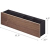 image:imageYAMAZAKI Home Rin Desk Organizer  Tv Remote Control And Pen Holder  Small  Steel  WoodWalnut