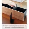image:imageYAMAZAKI Home Rin Desk Organizer  Tv Remote Control And Pen Holder  Small  Steel  WoodWalnut