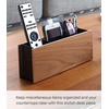 image:imageYAMAZAKI Home Rin Desk Organizer  Tv Remote Control And Pen Holder  Small  Steel  WoodWalnut