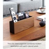 image:imageYAMAZAKI Home Rin Desk Organizer  Tv Remote Control And Pen Holder  Small  Steel  WoodWalnut