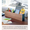 image:imageYAMAZAKI Home Rin Desk Organizer  Tv Remote Control And Pen Holder  Small  Steel  WoodWalnut