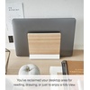 image:imageYAMAZAKI Home Rin Portable Laptop Holder Stand for Desk in Bedroom Or Office Wooden Storage Station  Steel  WoodWalnut