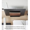 image:imageYAMAZAKI Home Rin Portable Laptop Holder Stand for Desk in Bedroom Or Office Wooden Storage Station  Steel  Woodbrown french toast 191012tcx