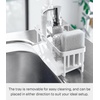 image:imageYAMAZAKI Home SelfDraining Sponge and Soap Bottle Sink Organizer White  Kitchen sink organizer metal holder keeps countertops tidy A smart fit for modern homes Adds practical everyday storageWhite