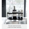 image:imageYAMAZAKI Home SelfDraining Sponge and Soap Bottle Sink Organizer White  Kitchen sink organizer metal holder keeps countertops tidy A smart fit for modern homes Adds practical everyday storageBlack