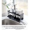 image:imageYAMAZAKI Home SelfDraining Sponge and Soap Bottle Sink Organizer White  Kitchen sink organizer metal holder keeps countertops tidy A smart fit for modern homes Adds practical everyday storageBlack