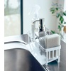 image:imageYAMAZAKI Home SelfDraining Sponge and Soap Bottle Sink Organizer White  Kitchen sink organizer metal holder keeps countertops tidy A smart fit for modern homes Adds practical everyday storageWhite