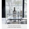 image:imageYAMAZAKI Home SelfDraining Sponge and Soap Bottle Sink Organizer White  Kitchen sink organizer metal holder keeps countertops tidy A smart fit for modern homes Adds practical everyday storageWhite