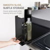 image:imageYAMAZAKI Home Sliding Drawer Seasoning Rack  Pull Out Spice Rack for Countertop Steel Kitchen Organizer with Magnetic Panels Modern Spice Storage Drawer Black Easy Access Design  Countertop steel spice rack with smooth pullout sliding drawer and magnetic panels Modern spacesaving design for kitchenBlack