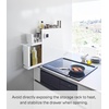 image:imageYAMAZAKI Home Spice Rack 2Tiers with Sliding Drawer Slim Steel White  Twotier seasoning and condiments spice rack with storage drawer Convenient kitchen food storage container for a tidyWhite