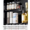 image:imageYAMAZAKI Home Spice Rack Large MultiTier with Door Metal Shelves White  Large kitchen seasoning and condiments spice rack features a concealable design with a door A smart fit for modern homesBlack