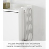 image:imageYAMAZAKI Home Spice Rack Large MultiTier with Door Metal Shelves White  Large kitchen seasoning and condiments spice rack features a concealable design with a door A smart fit for modern homesWhite