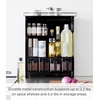 image:imageYAMAZAKI Home Spice Rack Large MultiTier with Door Metal Shelves White  Large kitchen seasoning and condiments spice rack features a concealable design with a door A smart fit for modern homesBlack